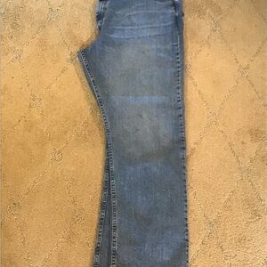 MENS Wrangler Blue Straight Jeans Classic Denim Style